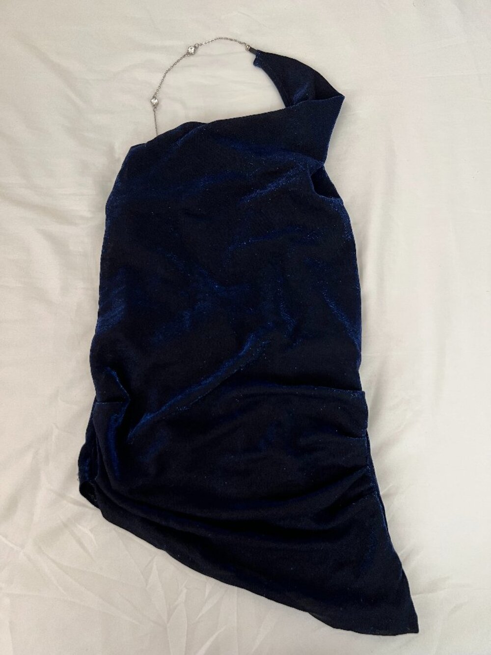 Blue Sparkly Halter Top